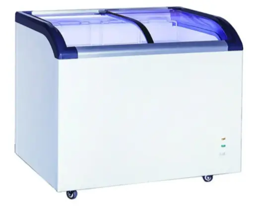 [SD-420Q-SV1] Curved Sliding Doors Chest Freezer / 4 ft