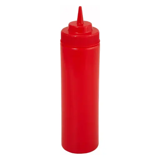 [PSW-16R]  16oz Wide-Mouth Squeeze Bottles / Red