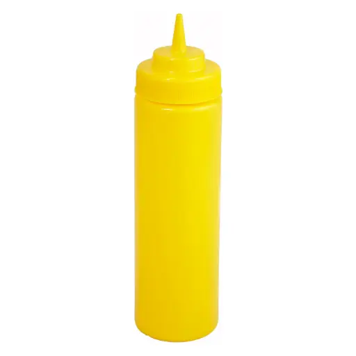 [PSW-16Y]  16oz Wide-Mouth Squeeze Bottles / Yellow