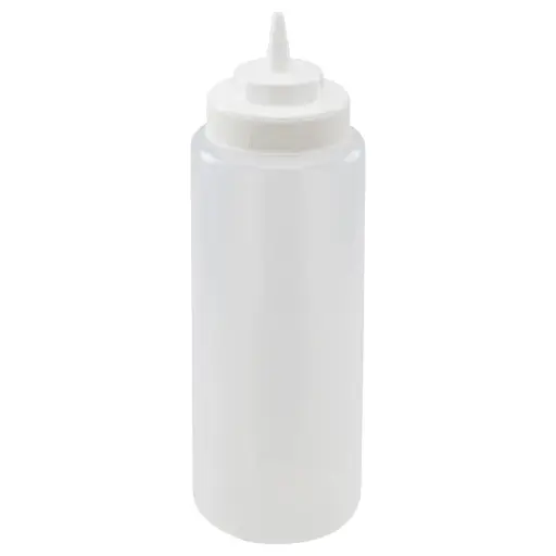 [PSW-32R-SV1] 32oz Squeeze Bottles, Wide Mouth, 6pcs/pk / Red
