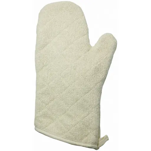 [OMT-17-SV1] Oven Mitt, Terry Cloth, Silicone Lining / 17"