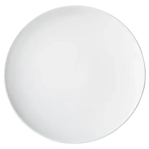 [OKP-16]  Brechia Coupe Plate, White Porcelain, 6 Pieces/Case / 16"