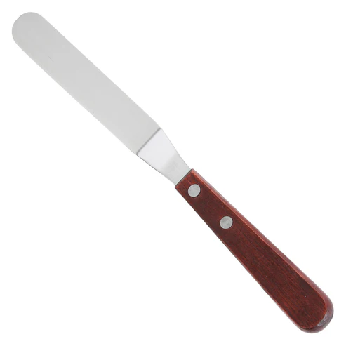 [TOS-4] Spatula with Offset, Wooden Handle - 3-3/8" x 3/4"