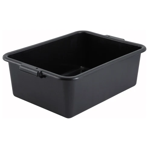 [PL-7K] Standard Weight Polypropylene Dish Box, 7" Depth - Black