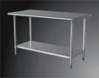 [WT-2448-4-SV1] Work Table 18GA.430S/S Flat Top Shelf                                                                                                 18GA / 24" x 48"