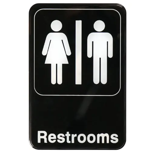 [SGN-603-SV1] Information Signs 6"x 9" / Restrooms