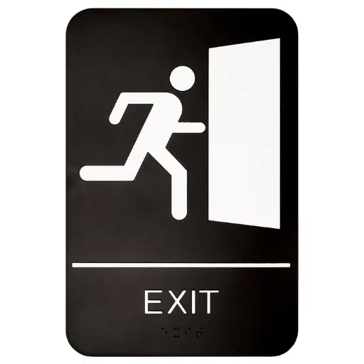 [SGNB-604-SV1] Information Signs with Braille 6" x 9" / EXIT