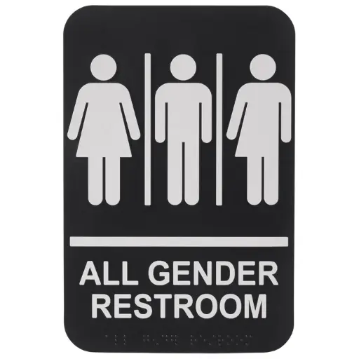 [SGNB-607-SV1] Information Signs with Braille 6" x 9" / all gender