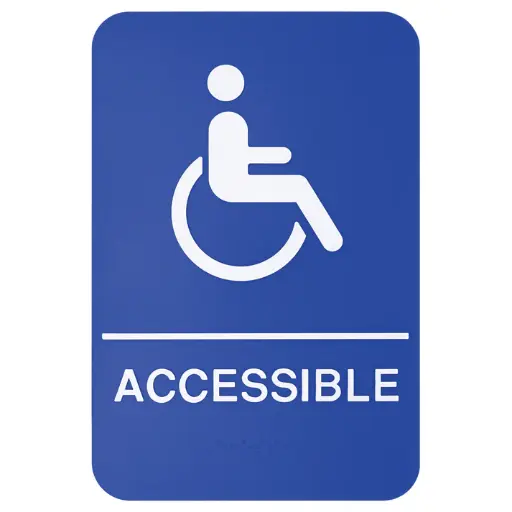 [SGNB-653B-SV1] Information Signs with Braille 6" x 9" / accessible
