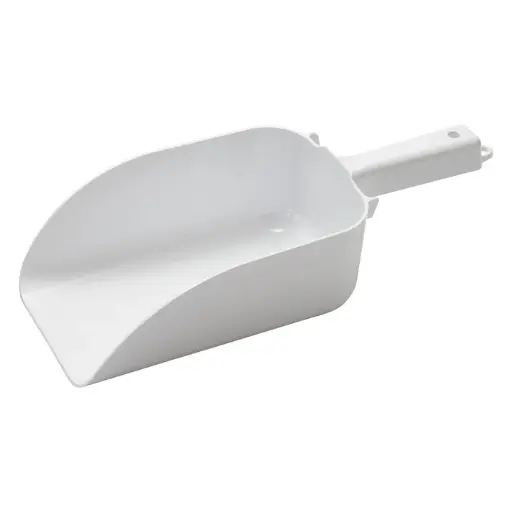 [CR-838W-SV1] Bar Maid Polystyrene Flat Bottom Scoop with Hook Handle / 32 Oz