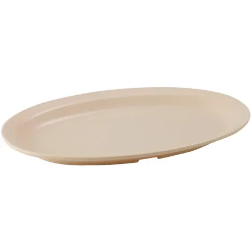 [MMPO-118-SV1] Melamine  Oval Platter - Tan / 11.1/2" x 8"