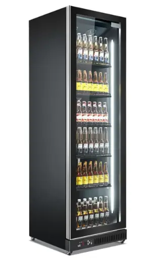 [ALG620-1M-SV1] Twin Power Frameless Glass Door Merchandiser / 1 Door