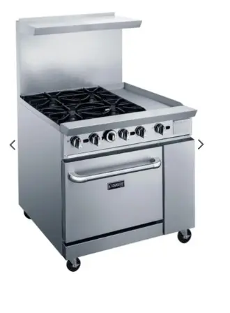 [DCR36-4B12GM] DUKERS 36" Gas Range & 12" Griddle