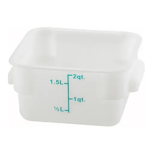 [PTSC-2-SV1] Square Storage Container, Translucent, Polypropylene / 2 Qt