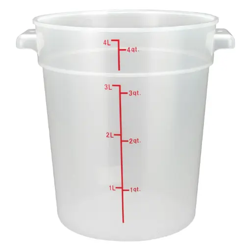 [PTRC-4-SV1] Round Storage Container, Translucent, Polypropylene / 4 Qt