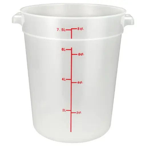 [PTRC-8-SV1] Round Storage Container, Translucent, Polypropylene / 8 Qt