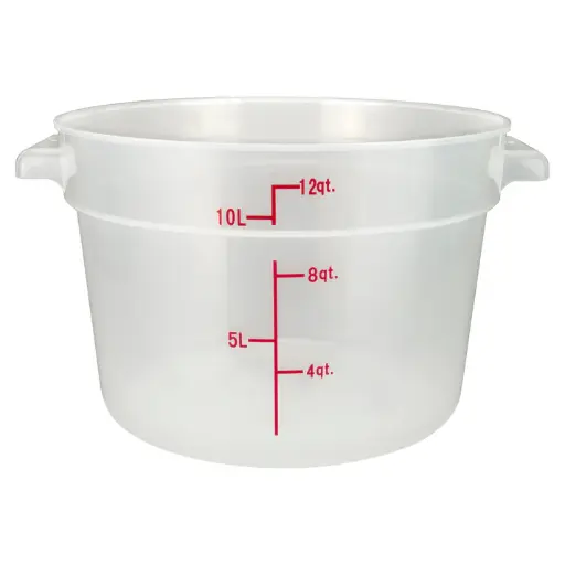 [PTRC-12-SV1] Round Storage Container, Translucent, Polypropylene / 12 Qt