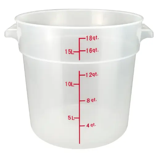 [PTRC-18-SV1] Round Storage Container, Translucent, Polypropylene / 18 Qt