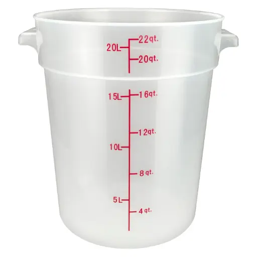 [PTRC-22-SV1] Round Storage Container, Translucent, Polypropylene / 22 Qt