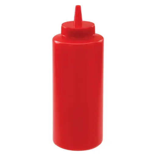 [PSB-12R-SV1] Regular Squeeze Bottles - 12 oz / Red