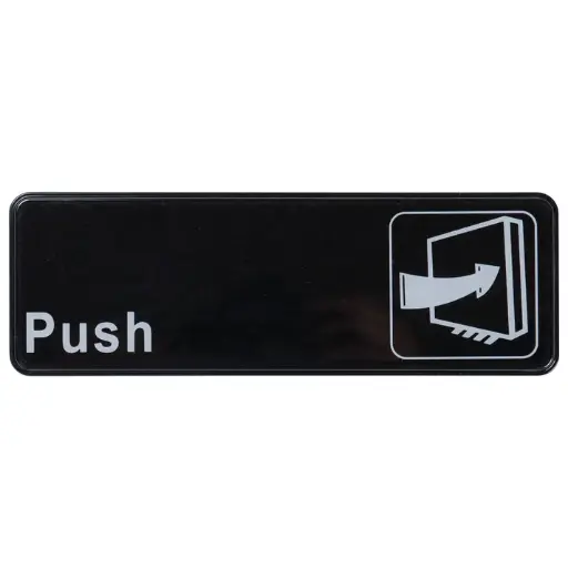[SGN-301-SV1] Information Signs 3"x 9" / Push