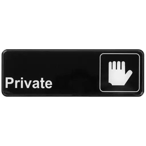 [SGN-304-SV1] Information Signs 3"x 9" / Private