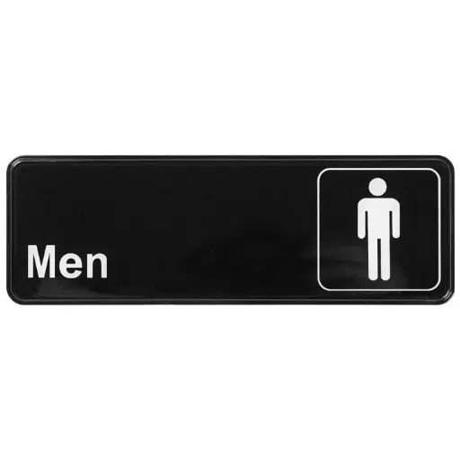 [SGN-311-SV1] Information Signs 3"x 9" / Men
