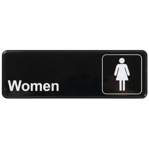 [SGN-312-SV1] Information Signs 3"x 9" / Women