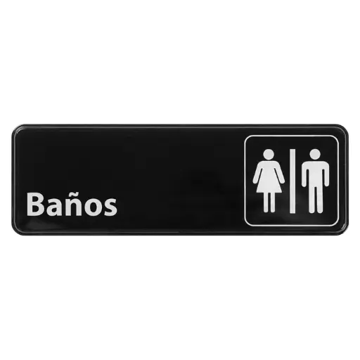 [SGN-362-SV1] Information Signs 3"x 9" / Spanish Restrooms
