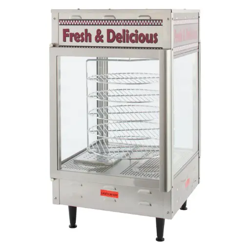 [51012] BenchmarkUSA Humidified Rotating Pizza Display Warmer - 12"