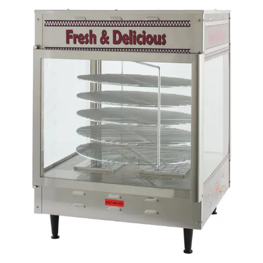 [51018]  BenchmarkUSA Humidified Rotating Pizza Display Warmer - 18"