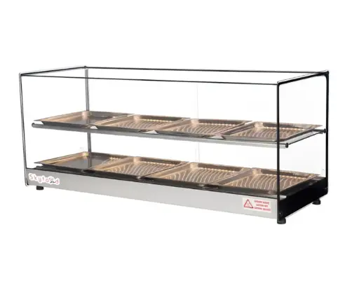 [FWDS2-43-8P] Skyfood FWDS2-43-8P 43 5/16" Full Service Countertop Heated Display Case - (2) Shelves, 120v 