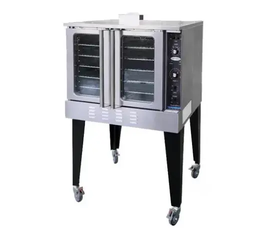 [SGCO-1]  Shown with optional casters (Sold Separately) Serv-Ware SGCO-1, 54,000 BTU Gas Single Deck Convection Oven, Solid State Controls