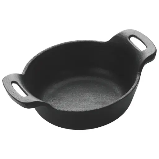 [CASM-5R]  5-1/8" FireIron Mini Cast Iron 12oz Round Server