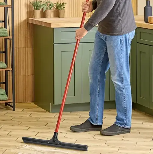 [LIBMAN-515] Libman 515 24" Soft Straight Rubber Floor Squeegee with 60" Steel Handle 