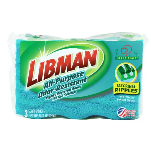 [LIBMAN-1079] LIBMAN-1079 All-Purpose Odor-Resistant Sponges | 3-Pack 