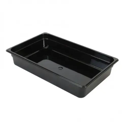 [PLPA8004BK] Thunder Group Black Full Size Food Pan 4"