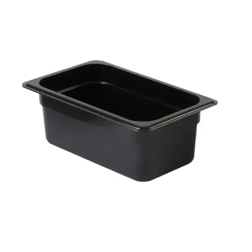 [PLPA8144BK] Thunder Group QUARTER SIZE 4" DEEP POLYCARBONATE FOOD PAN, BLACK 
