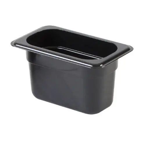 [PLPA8194BK] Thunder Group NINTH SIZE 4" DEEP POLYCARBONATE FOOD PAN, BLACK 