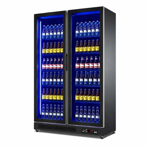 [ALG1480-2M] Frameless Glass Door Merchandiser Big Doors / 2 Doors