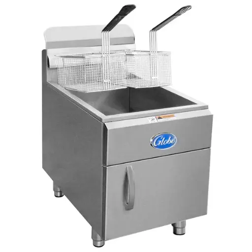 [GF30G] Globe GF30G 30 lb. Natural Gas Countertop Fryer - 53,000 BTU