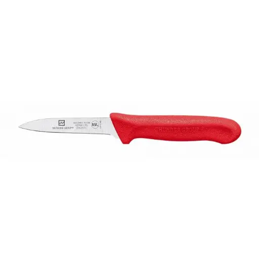 [SLKF421RD] Paring Kinfe, 3-1/4" Blade, Red Polypropylene Handles, 2 Piece/Pack, German Steel, NSF